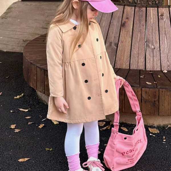 Manteau Doublé De Teddy  Pour Jeune Fille  Kaki / 7ans