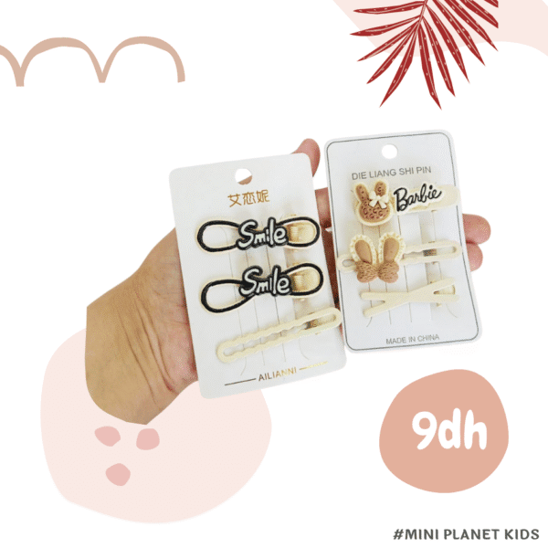 3 pièces pinces à cheveux beige