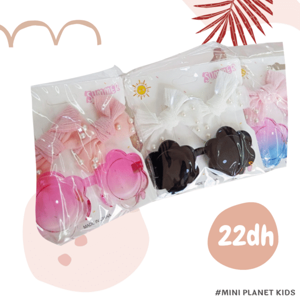 2 pièces/set filles mignon couleur unie 2 style nœud