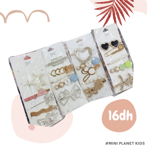 5 pièces Clips à cheveux géométrique asymétrique circulaire en métal