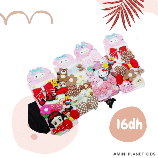 10 pièces Barrettes et pinces à cheveux style bande dessinée