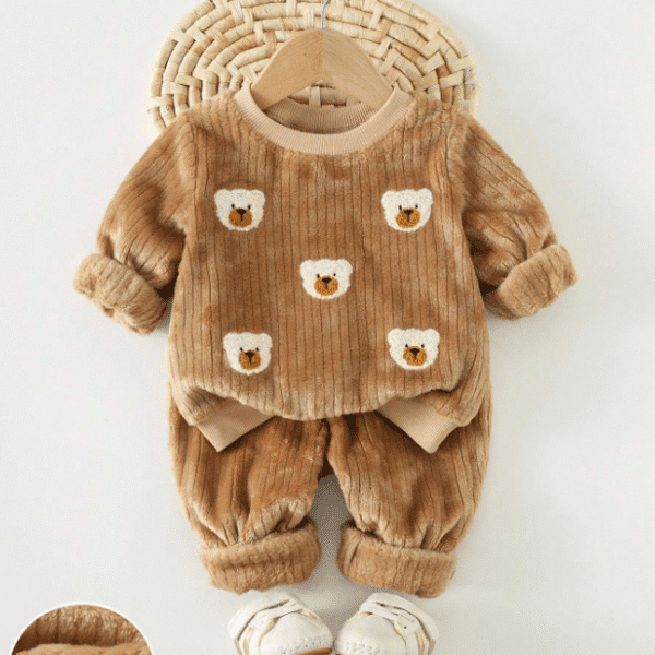 Cozy Pixies 2 pièces Ensemble sweat-shirt à col ras-du-cou à manches longues et pantalon (12-18)Mois