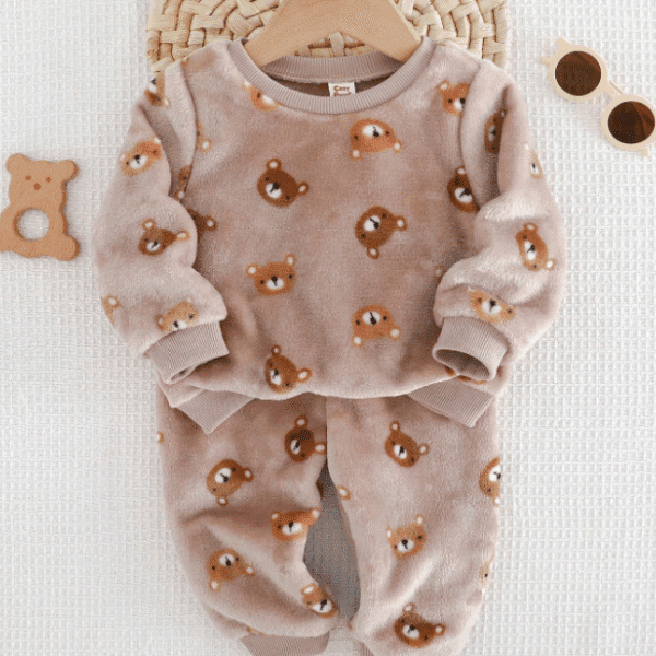 Cozy Pixies 2 pièces Ensemble Top pull col rond à manches longues et pantalon (12-18)Mois