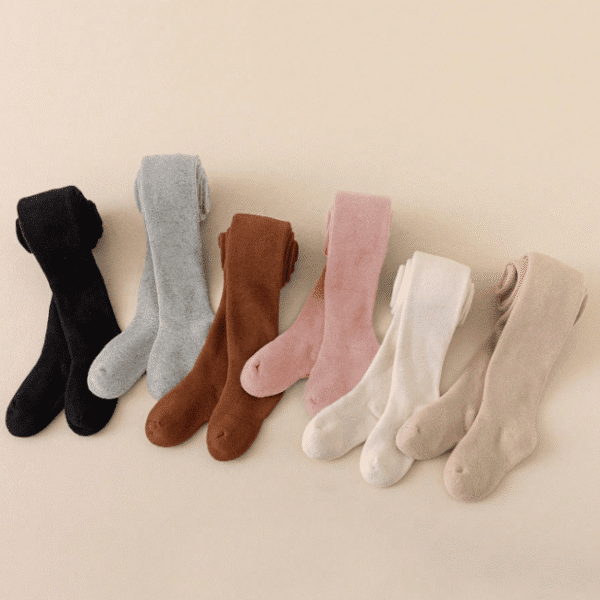 Collants Couleur Unie Pour Filles , Adaptés Pour Une Utilisation Quotidienne 3-8 ans