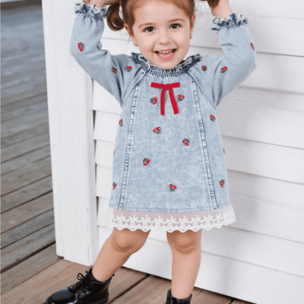 Robe en jean pour bébé fille