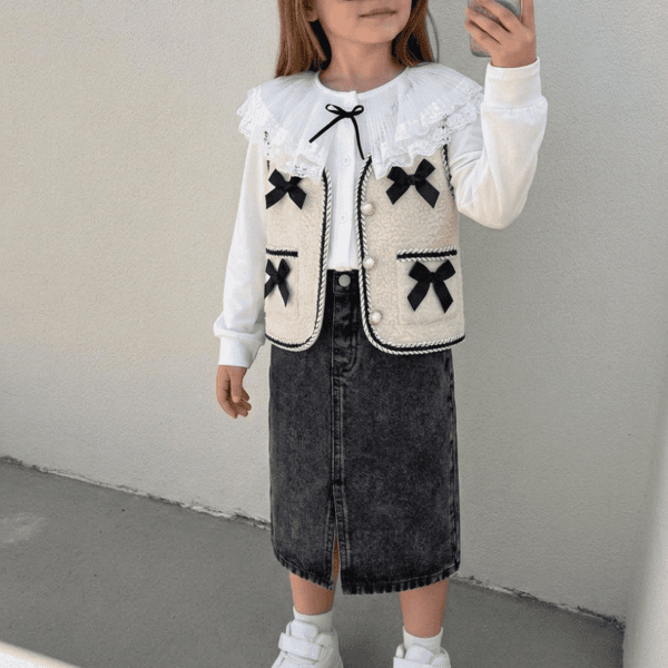 4 Pièces Ensemble Fille Élégant